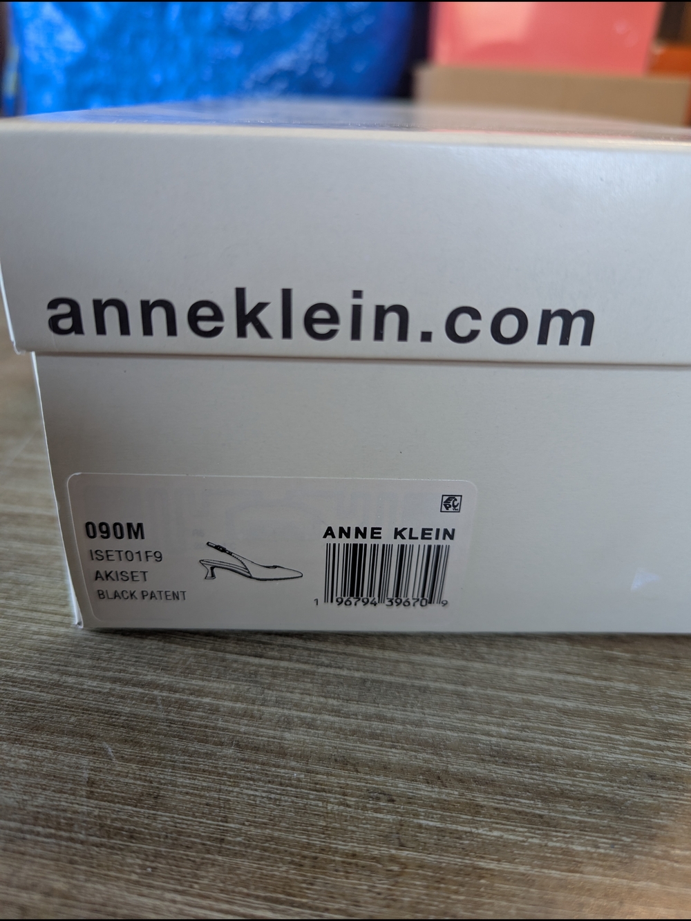 Anne Klein Black Patent Slingback Pointed Toe Pump with Crystal Accent - Picture 15 of 15